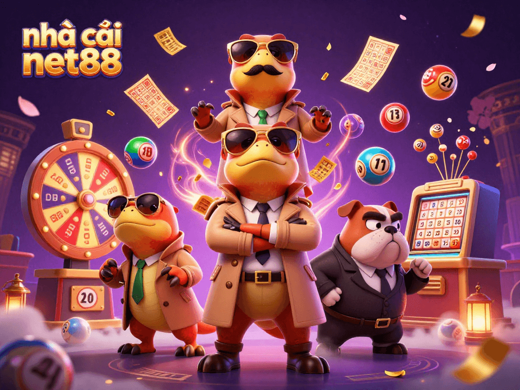 Play at nhà cái net88 with thrilling lottery elements surrounded by dynamic casino excitement.