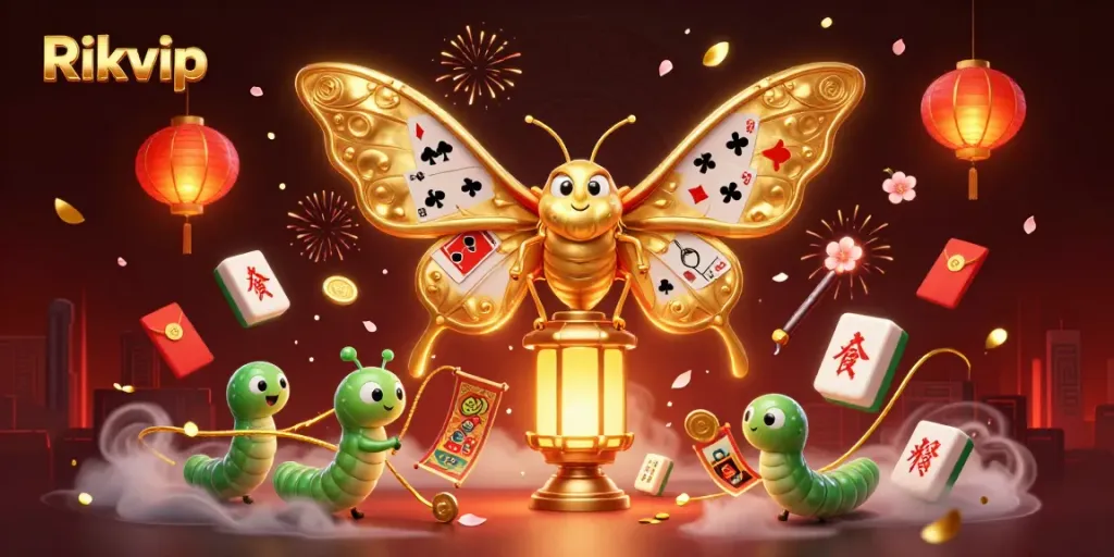 Experience thrilling gameplay at Rikvip with a vibrant and lively casino scene packed with details.