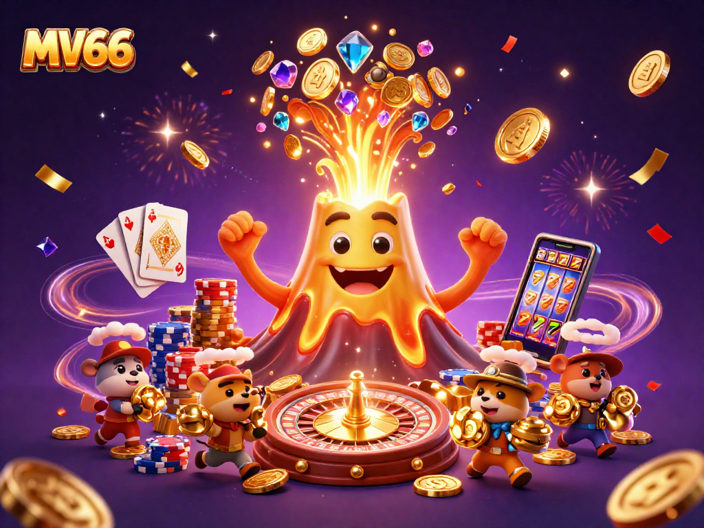 Engage with MV66's thrilling casino adventure showcasing treasures, games, and winning moments.