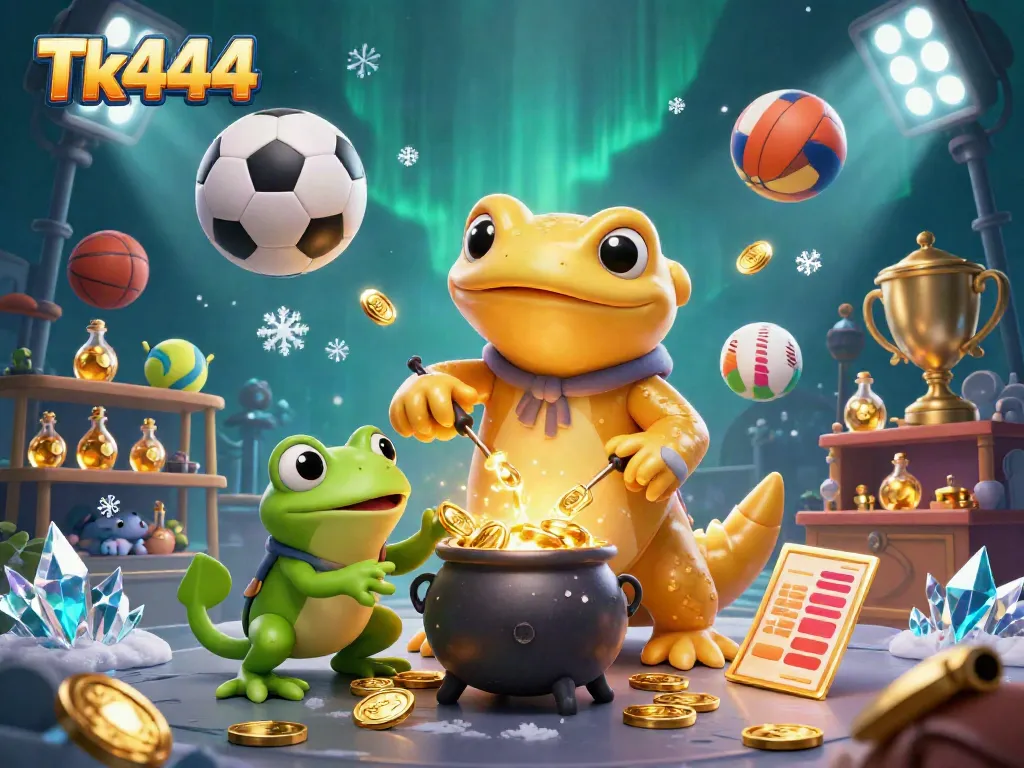 Experience thrilling 3D action in Tk444 with a golden salamander alchemist and sports betting excitement.