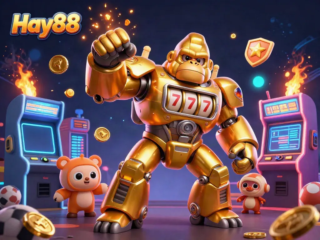 Experience the excitement of Hay88 with a 3D mech and dynamic gaming elements.