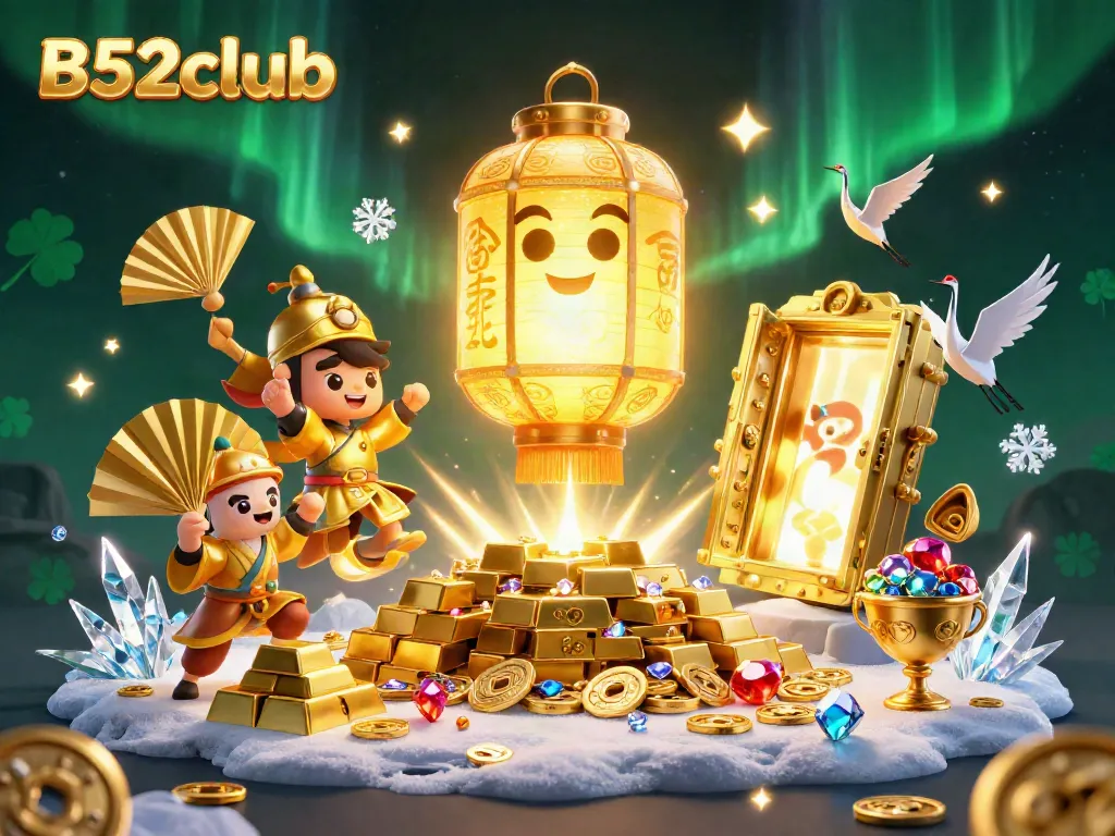 Experience the thrill of B52club with exciting casino action and vibrant characters in a dynamic 3D scene.