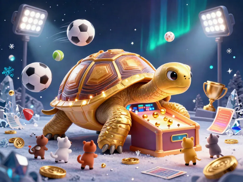 Experience the excitement as small animals queue to play on a 3D tortoise pinball game at hu casino.