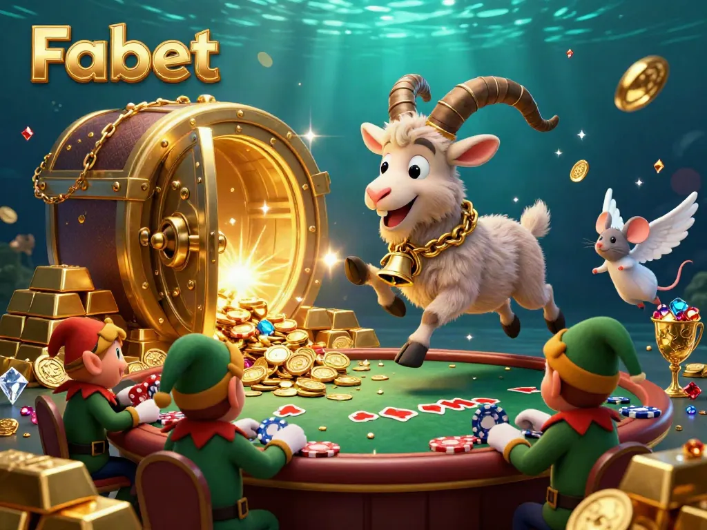 Experience the exciting world of Fabet's holiday casino with whimsical characters and treasures.