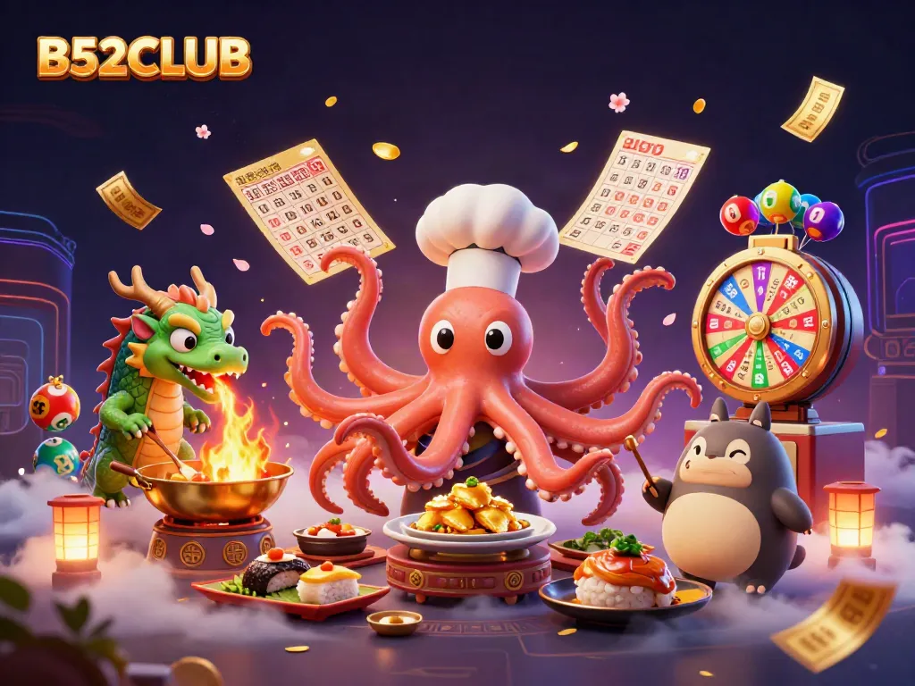 Engage with B52CLUB's thrilling gaming experience featuring vibrant characters and dynamic elements.