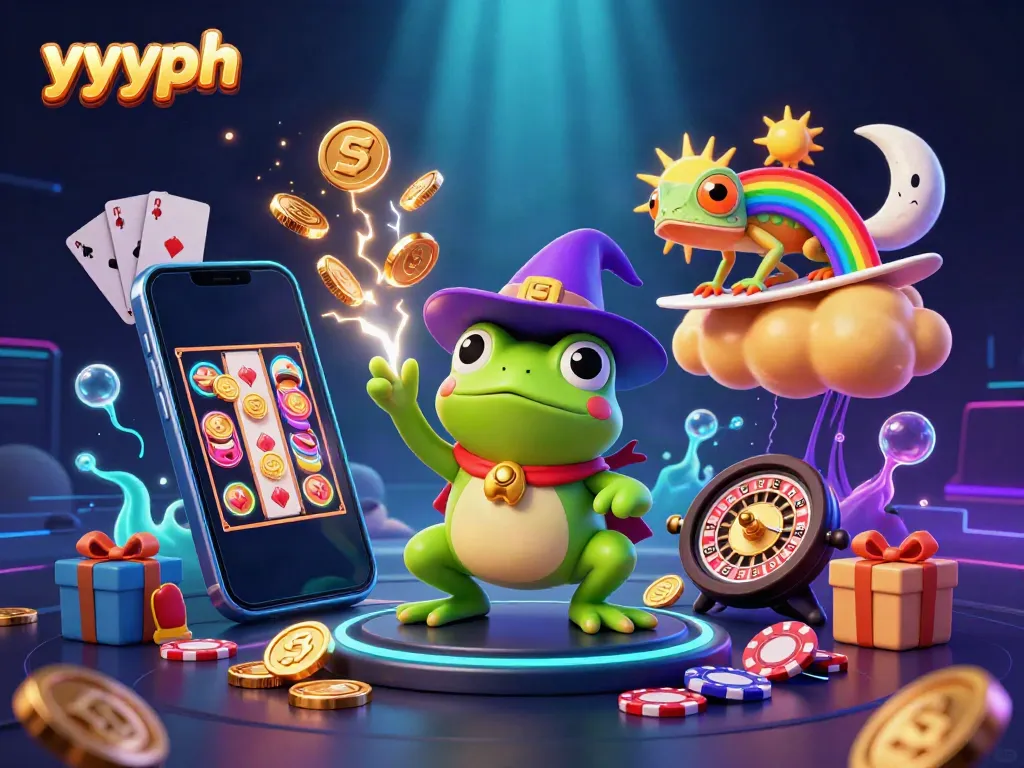 Experience thrilling gaming adventures with yyyph as a vibrant 3D scene showcases exciting casino elements and engaging characters.